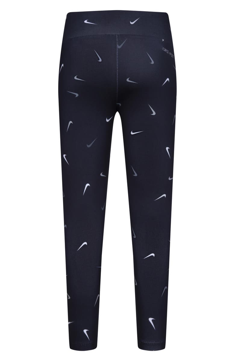 Nike Kids' Swoosh Leggings, Alternate, color, Black