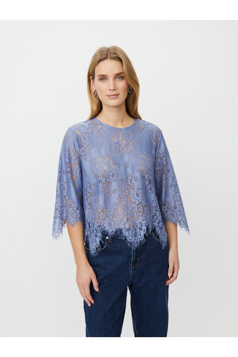 MaBeldora Lace Top, Main, color, Stonewash