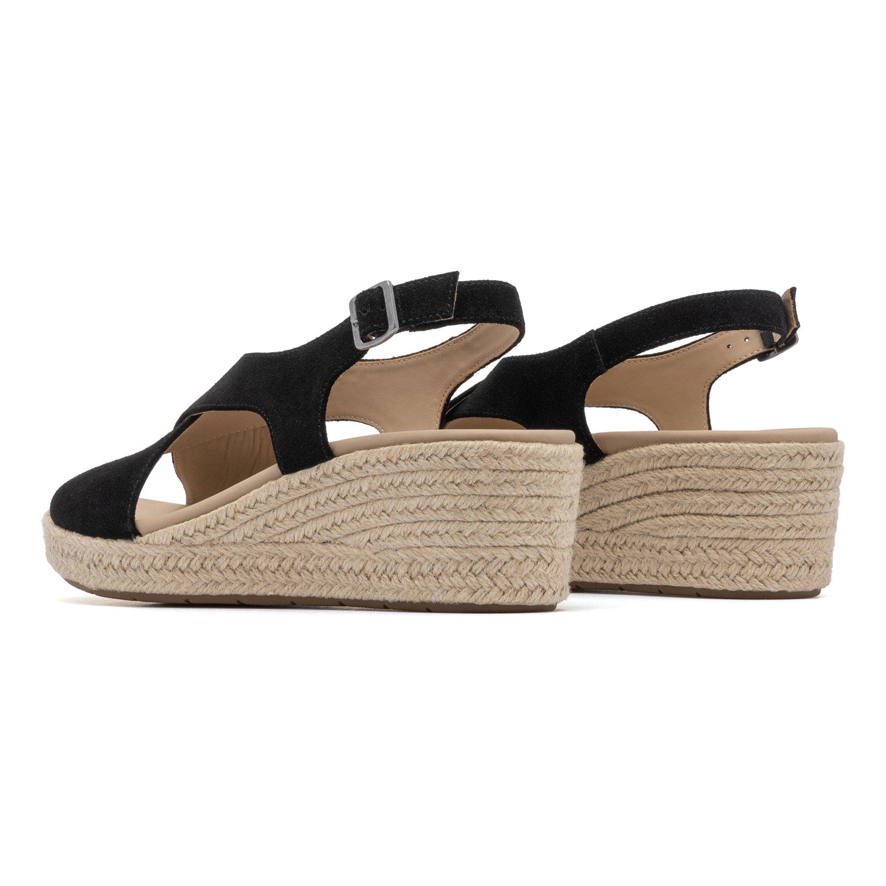 Riviera Cross Sandal, Alternate, color, Black Suede - Regular