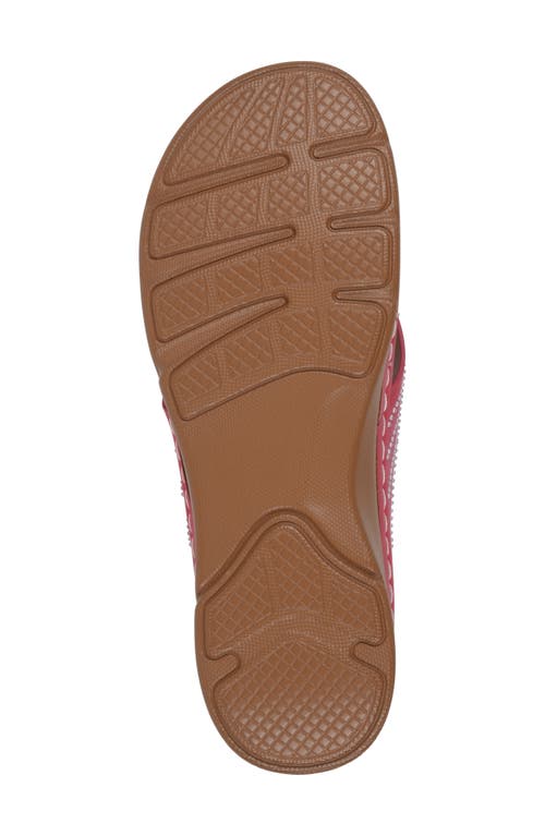 Gc Shoes Women's Amari Flower Thong Flat Sandals In Red