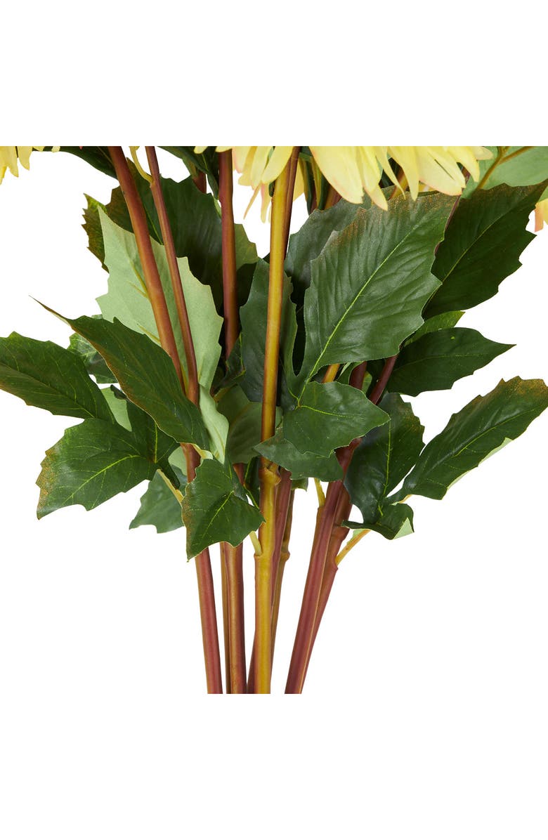SONOMA SAGE HOME Set of Eight Yellow Dahlia Artificial Flowers, Alternate, color, Yellow
