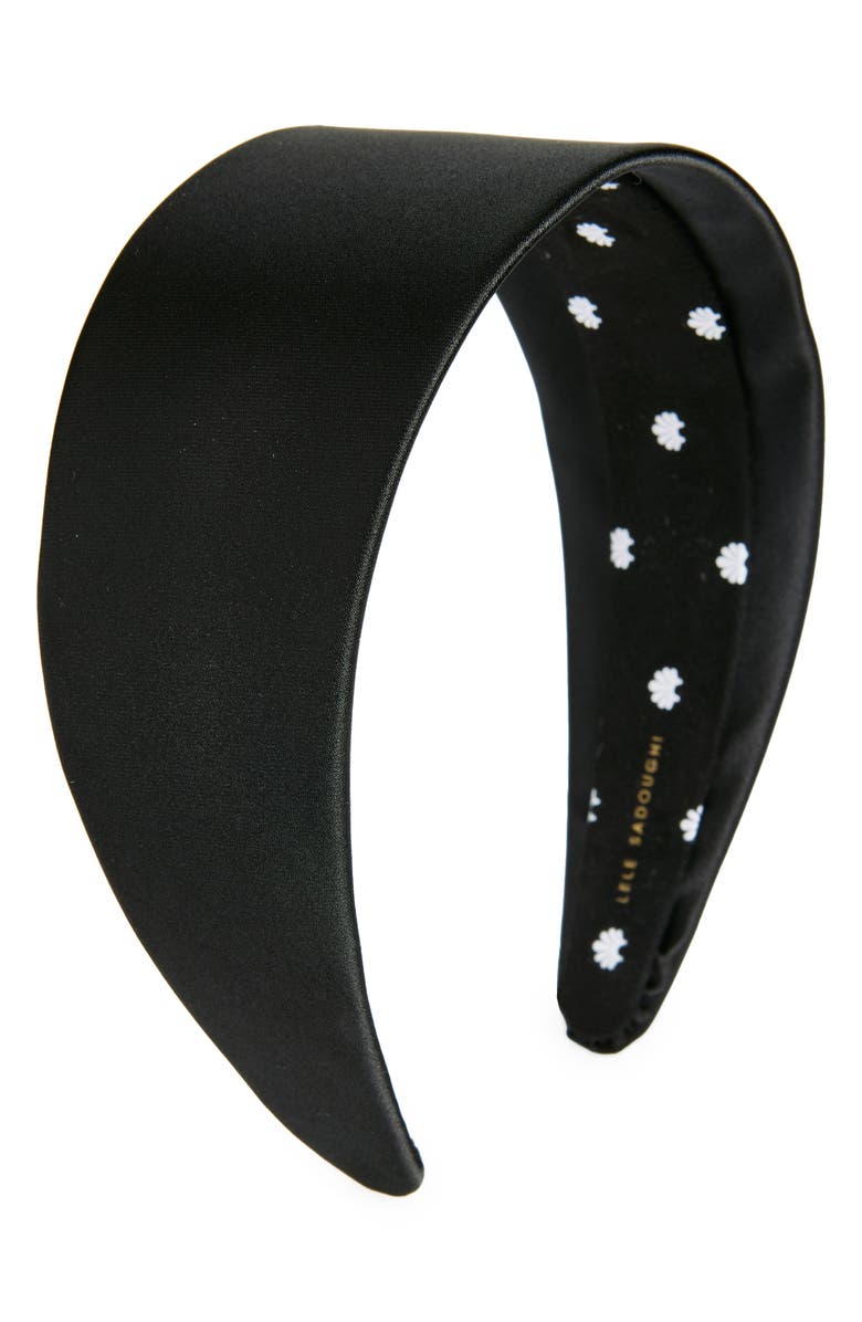 Lele Sadoughi Brigitte Wide Satin Headband, Main, color,