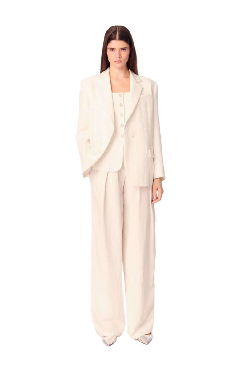 maje Suit jacket, Alternate, color, Ecru