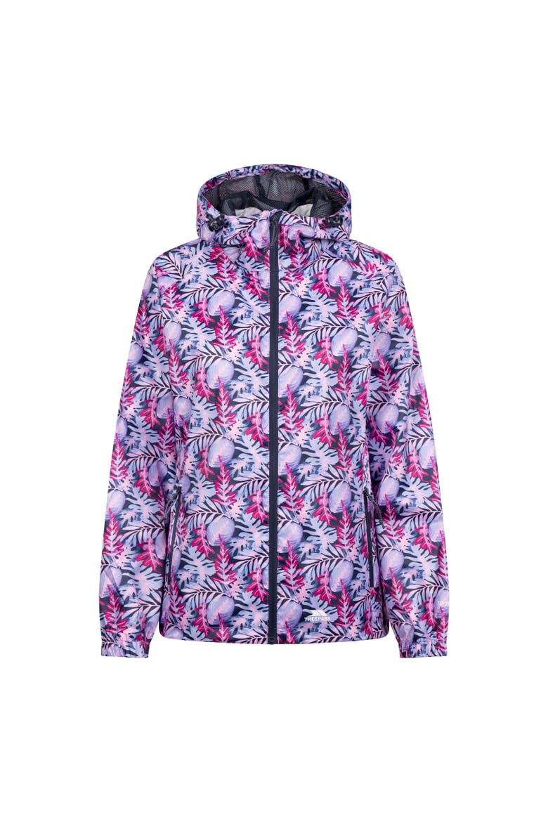 Indulge Foliage Print Packaway Jacket, Main, color, Pink and Lilac
