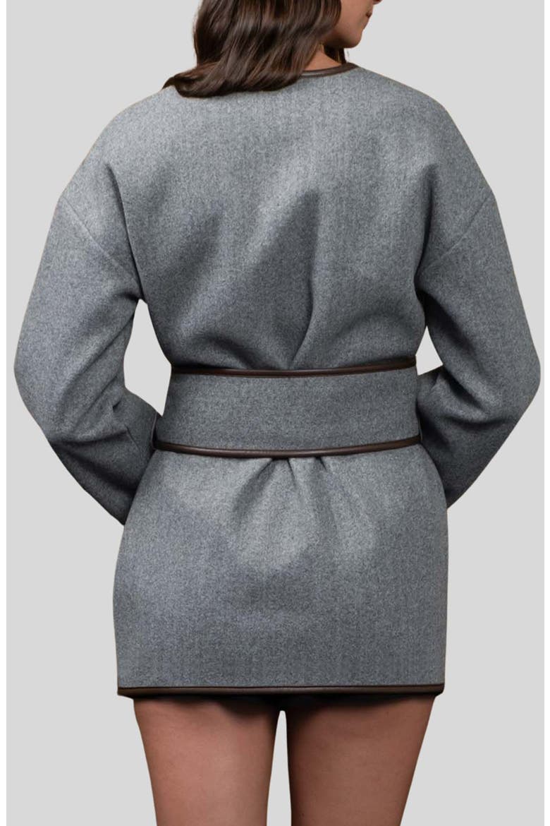 Belted Coat, Alternate, color, HEATHER GREY