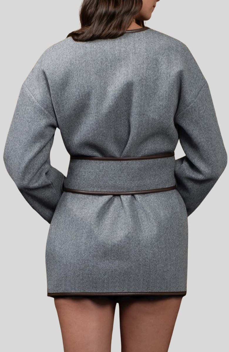 Blu Pepper Belted Coat, Alternate, color,