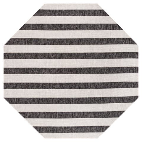 Aveiro Wide Stripe Octagon Indoor/Outdoor Area Rug