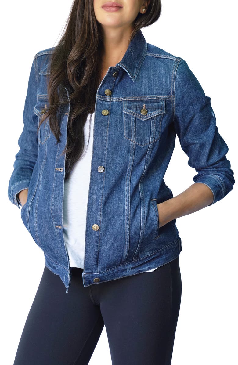 Ingrid & Isabel<sup>®</sup> Mama Denim Maternity Jacket, Main, color, 