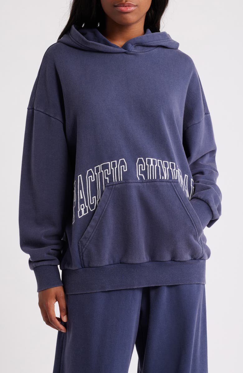 PacSun Embroidered Logo Cotton French Terry Hoodie, Main, color, 