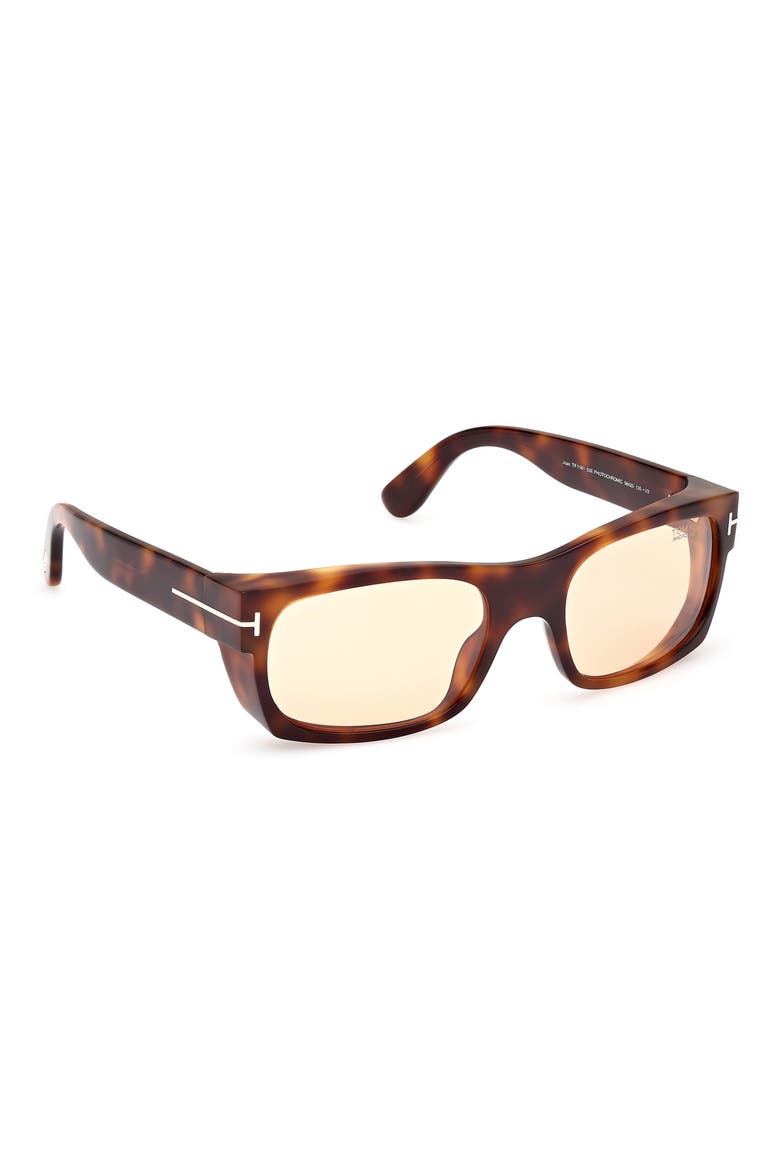 56mm Rectangle Sunglasses, Alternate, color, BLONDE HAVANA / BROWN