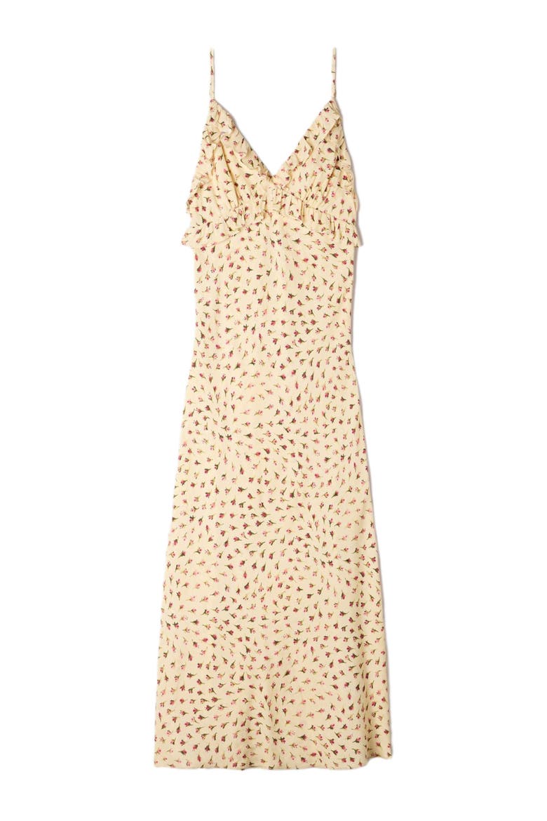Flower print maxi dress, Alternate, color, Butter / pink