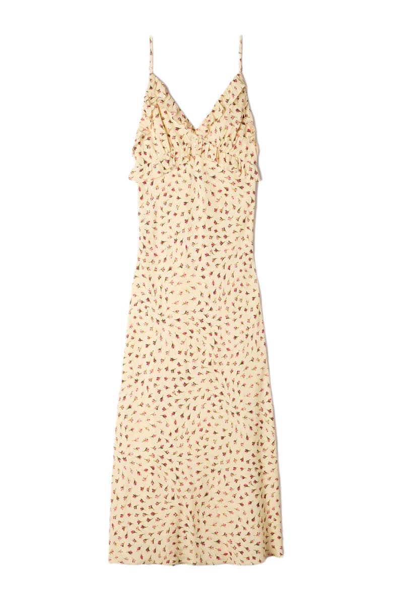 SANDRO Flower print maxi dress, Alternate, color, Butter / Pink