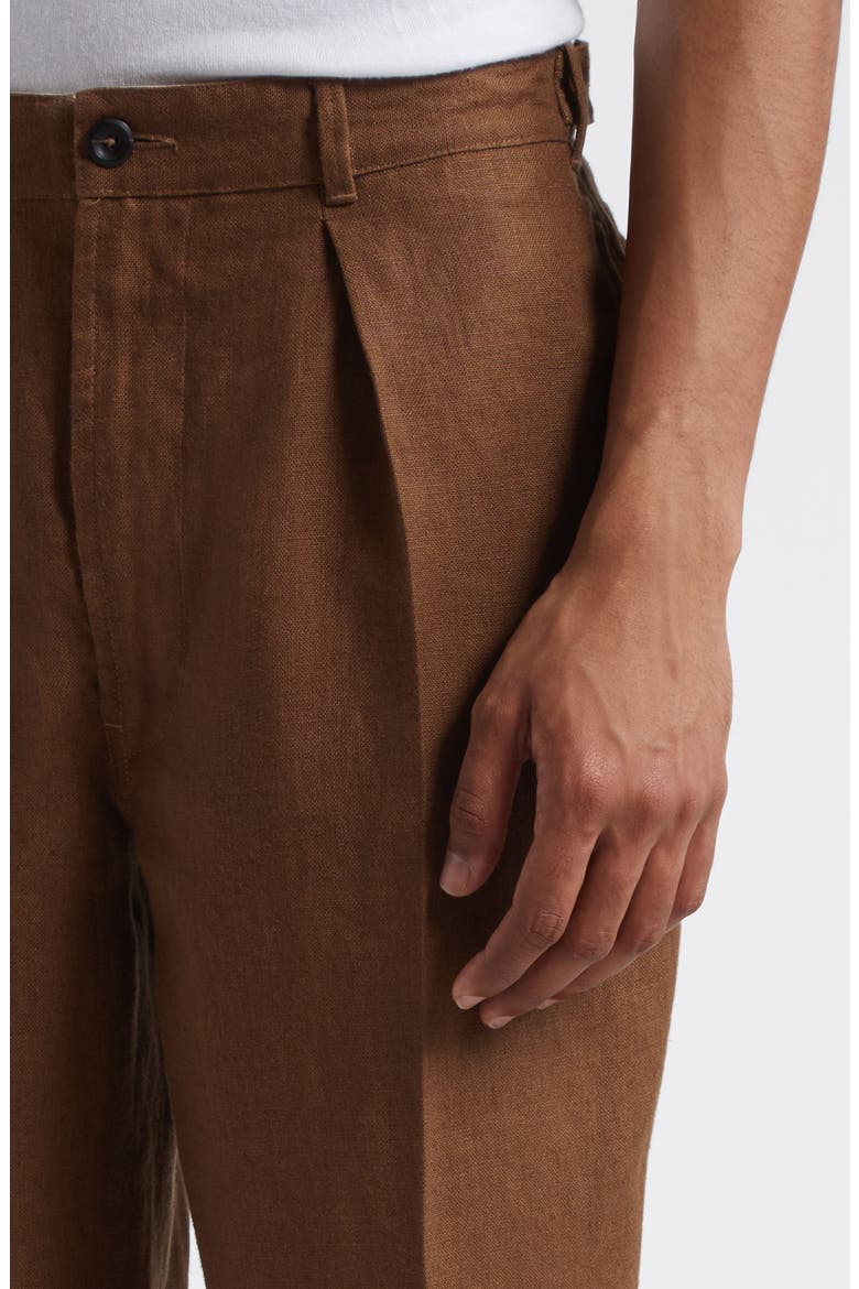 Miki Antique Linen Games Trousers, Alternate, color, 300 COFFEE