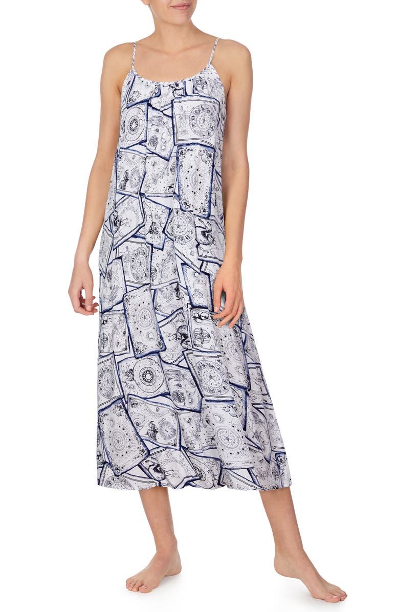 Refinery29 Print Long Chemise, Main, color,