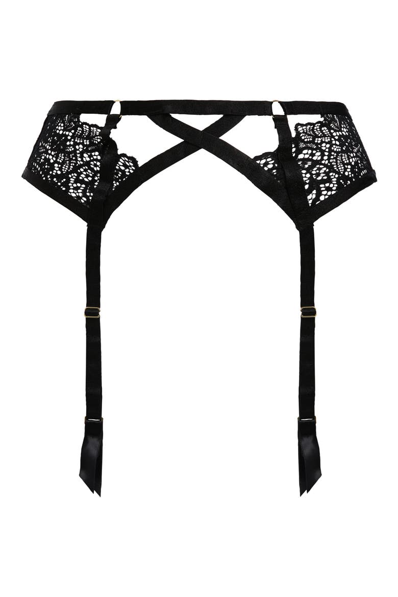 Mad XXX Suspender Belt, Alternate, color, BLACK