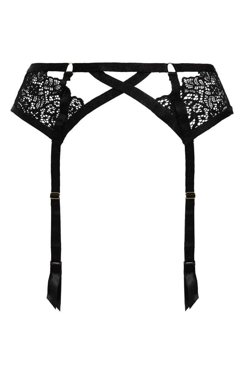 Von Follies By Dita Von Teese Mad XXX Suspender Belt, Alternate, color, Black