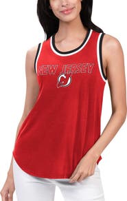G-III 4HER BY CARL BANKS Women's G-III 4Her by Carl Banks Red New Jersey Devils Strategy Tank Top