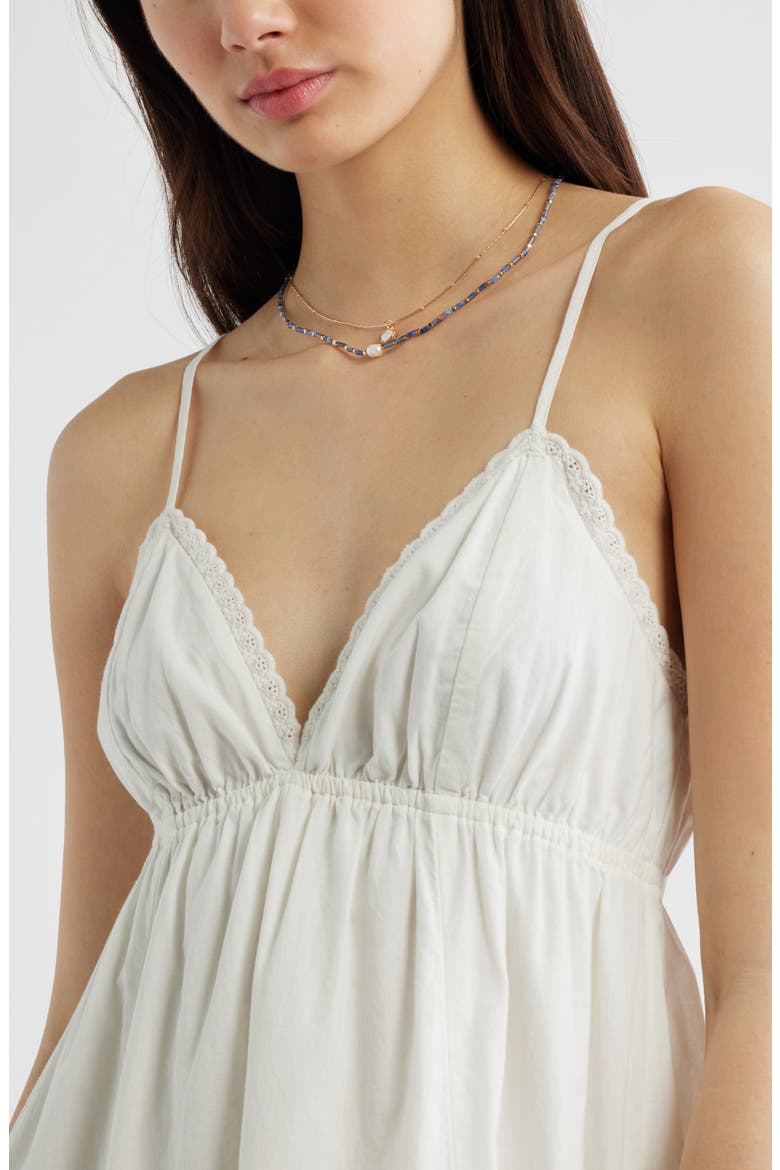 Ruffle Hem Cotton Maxi Dress, Alternate, color, IVORY