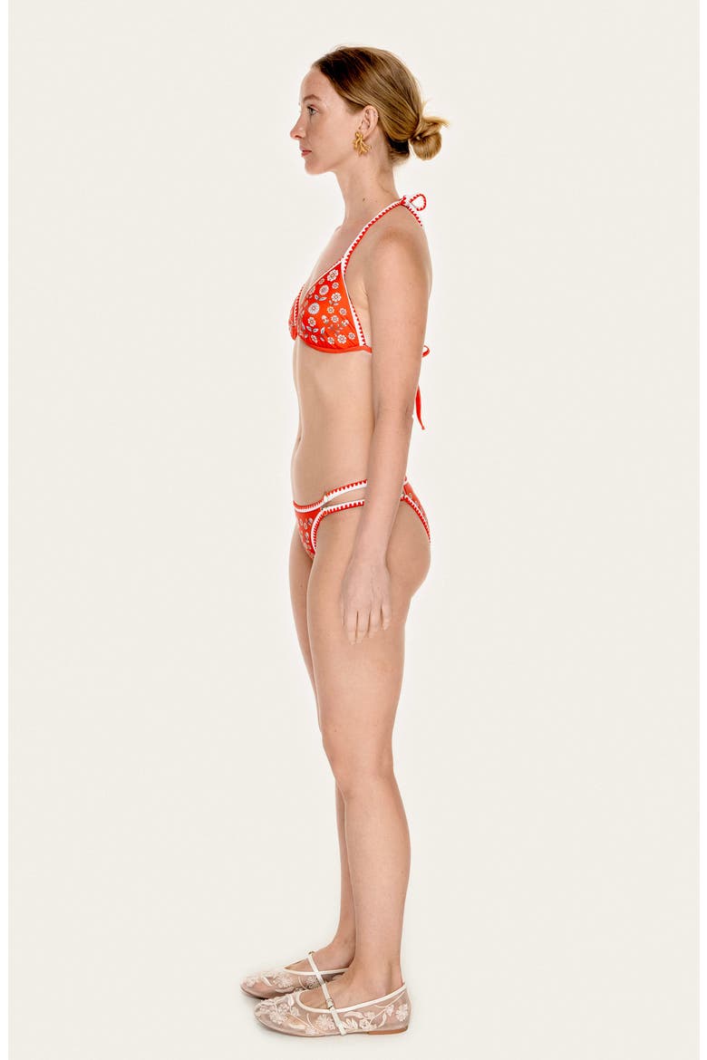 Red Garden Reversible Bikini Set, Alternate, color, Red