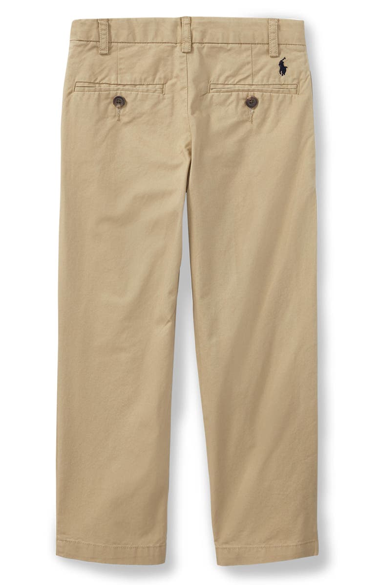 Polo Ralph Lauren Kids' Flat Front Stretch Cotton Chinos, Alternate, color, Classic Khaki