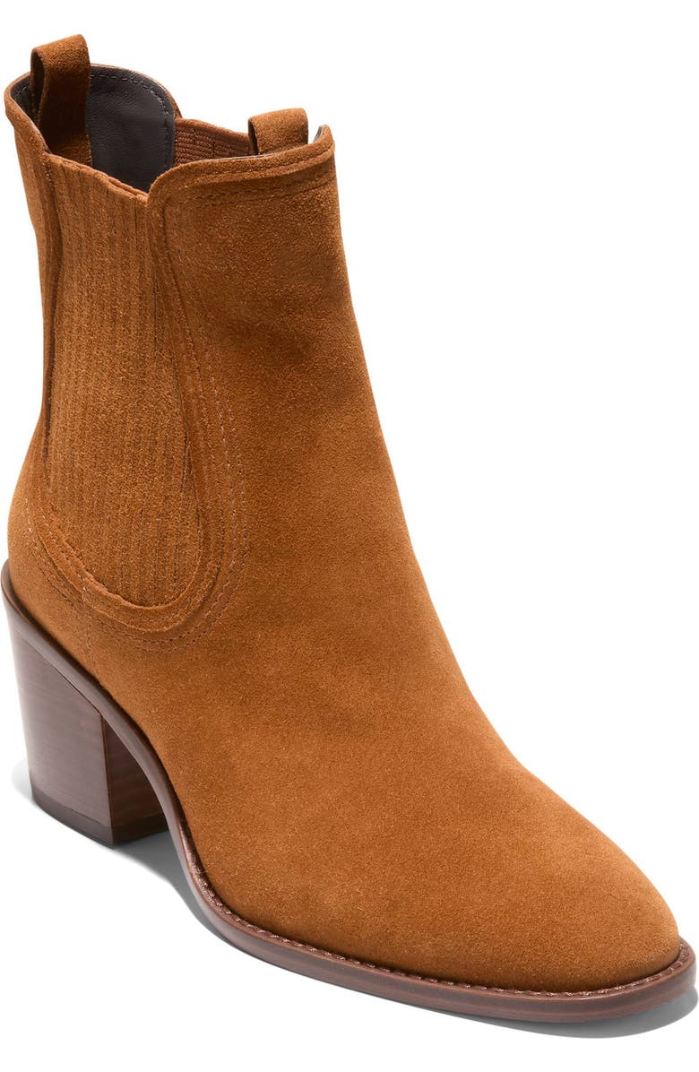 Cole Haan Janelle Chelsea Boot, Main, color, Tobacco Suede