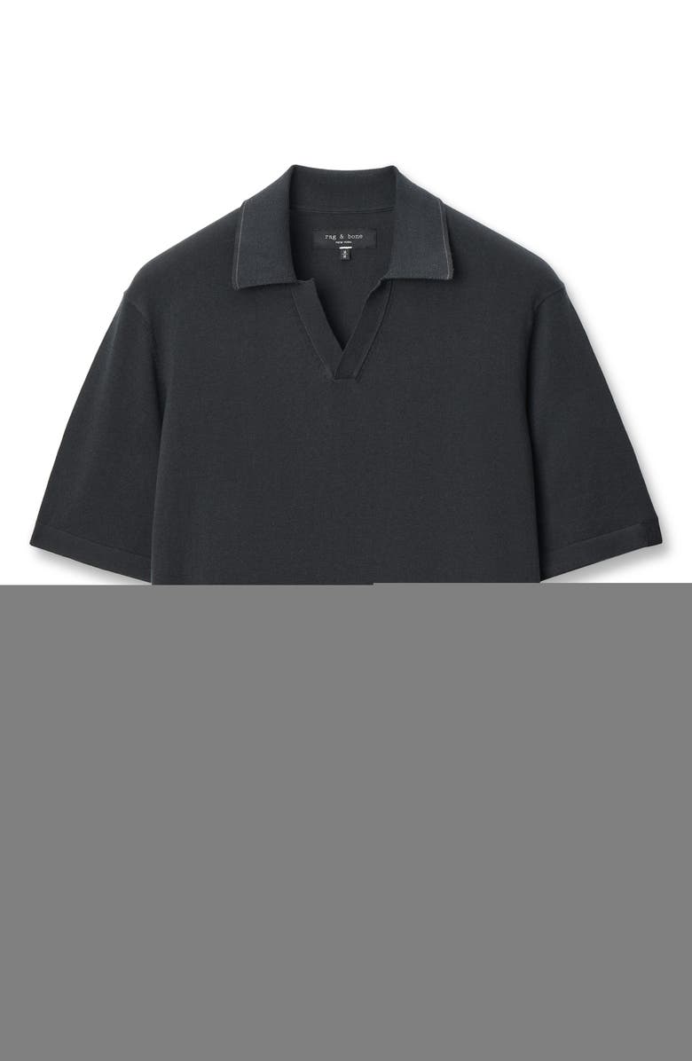 rag & bone Conrad Silk & Cotton Johnny Collar Polo, Alternate, color,