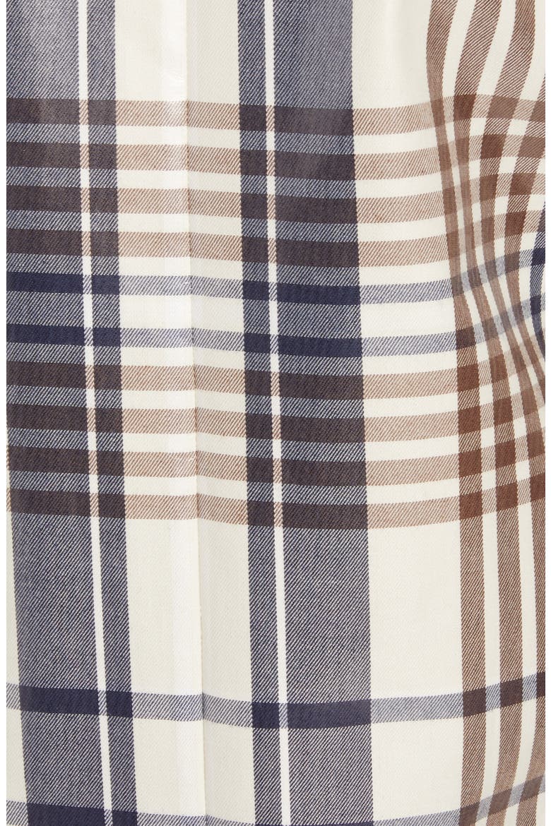 Water Resistant Plaid Glossy Trench Coat (Nordstrom Exclusive), Alternate, color, IVORY BIRCH TAYLOR PLAID