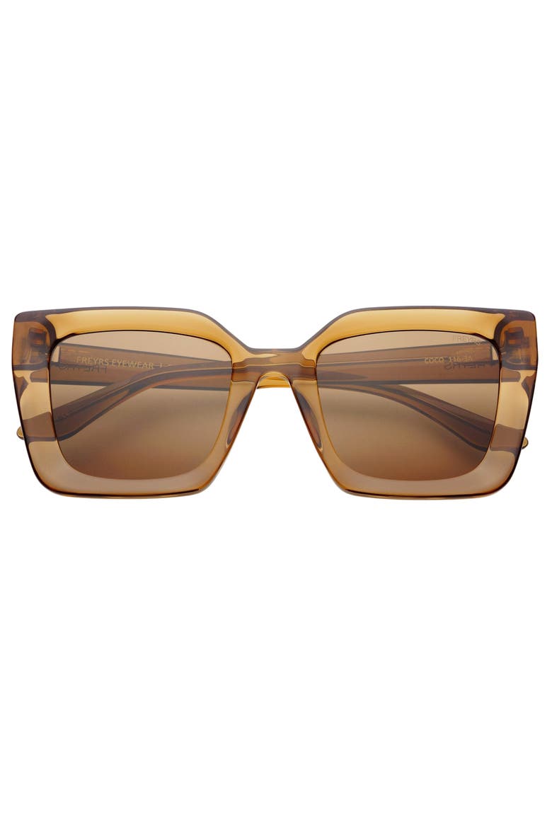 Coco Square Sunglasses, Main, color, Brown