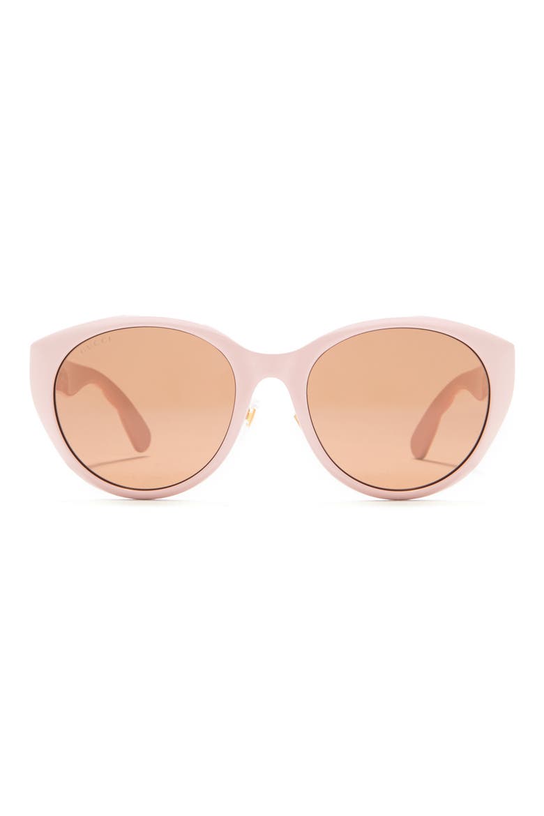 56mm Cat Eye Sunglasses, Main, color, BEIGE
