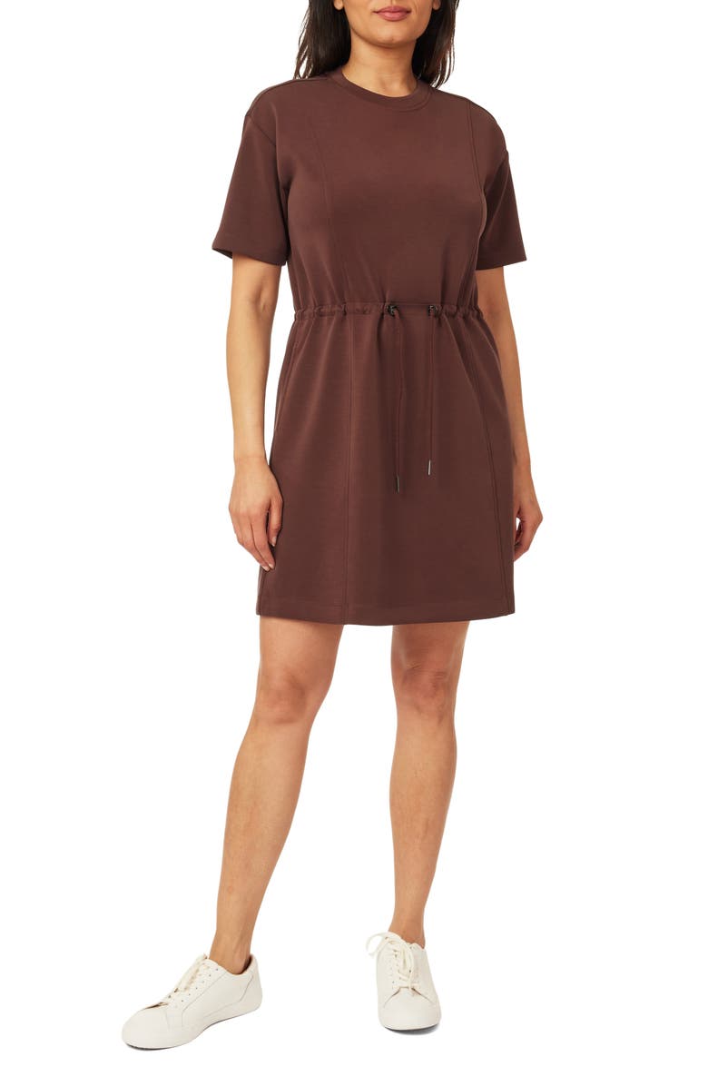 Scotch & Soda Drawstring T-Shirt Dress, Main, color, Puce