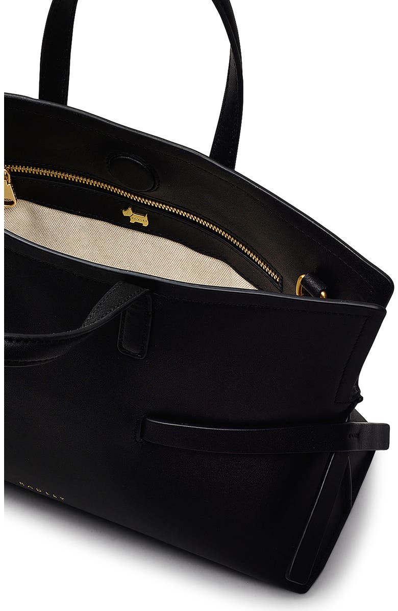 Radley Small Fleet Street Leather Crossbody Bag, Alternate, color, Black
