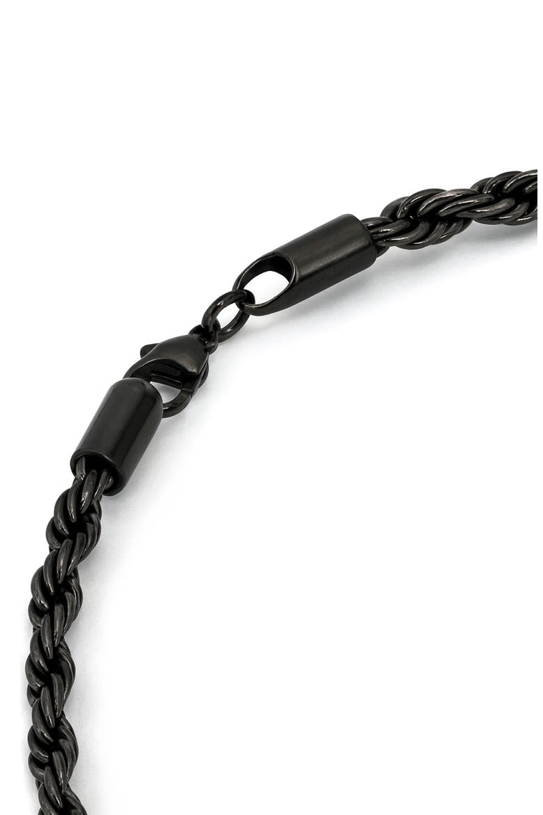 Twist Chain Necklace, Alternate, color, BLACK
