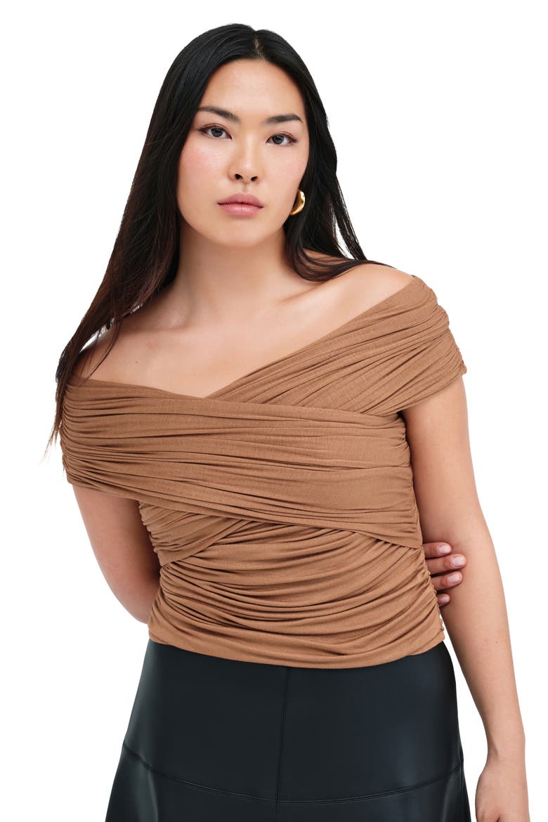 Alyssa Infinity Jersey Top, Alternate, color, CHESTNUT BROWN