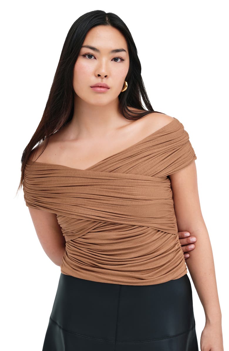 Marcella Alyssa Infinity Jersey Top, Alternate, color, Chestnut Brown