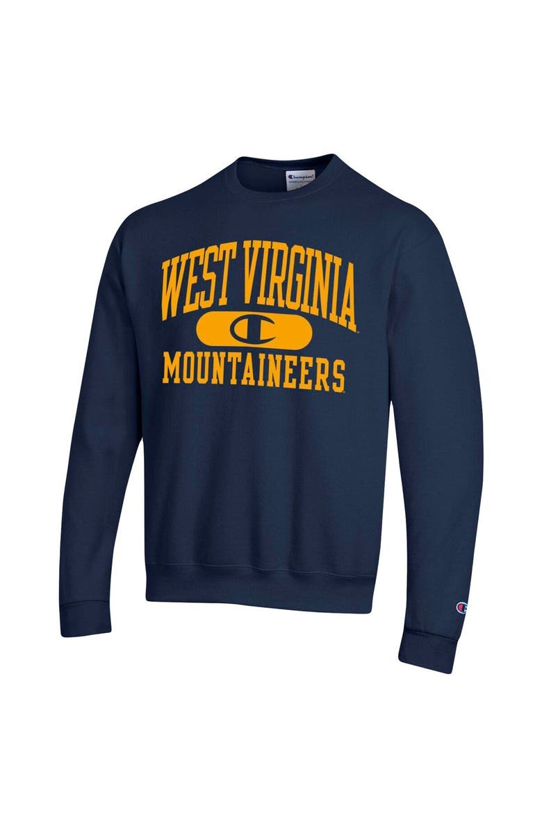 Champion Men's Champion Navy West Virginia Mountaineers Arch Pill Sweatshirt, Alternate, color, Navy