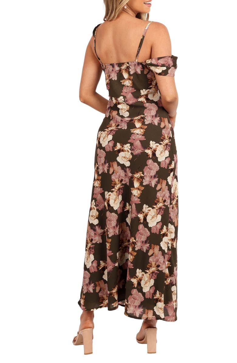 Petal & Pup Kamryn Floral Cowl Neck Maxi Dress, Alternate, color, Olive Floral