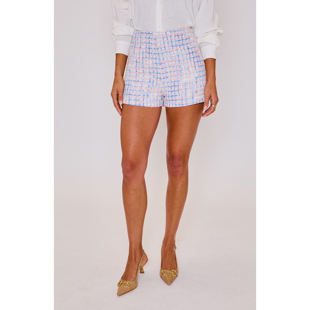 Vici Collection Tara Tweed Shorts In Multi