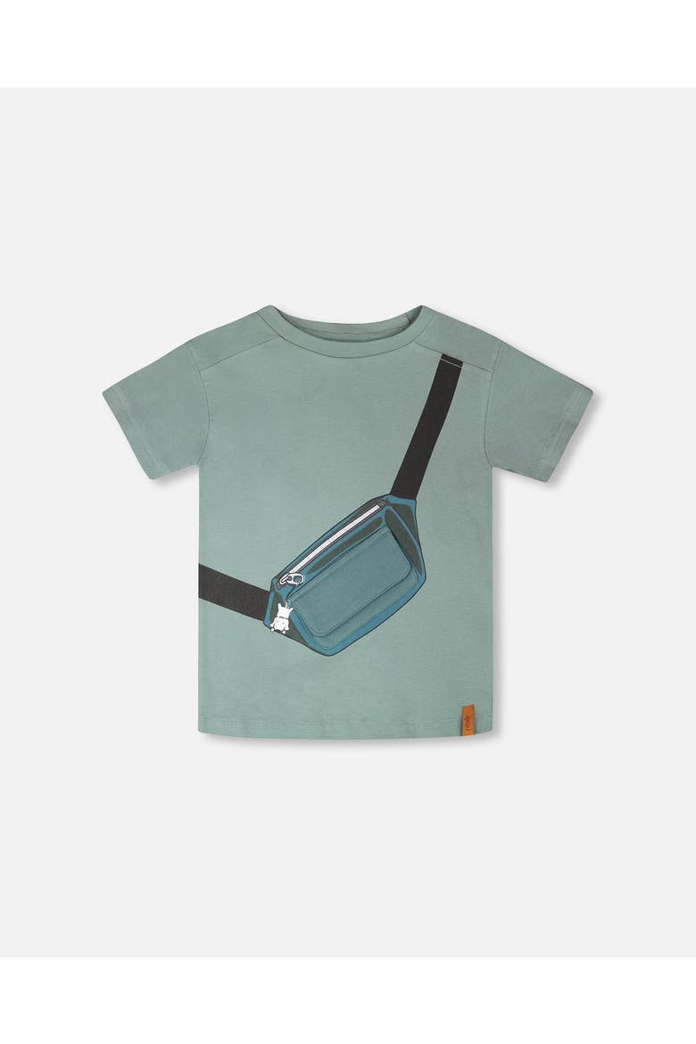 Organic Cotton Jersey T-Shirt with Cross Bag, Main, color, Green