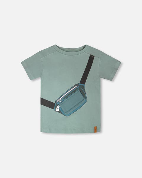 Organic Cotton Jersey T-Shirt with Cross Bag (Toddler, Little Kid & Big Kid)