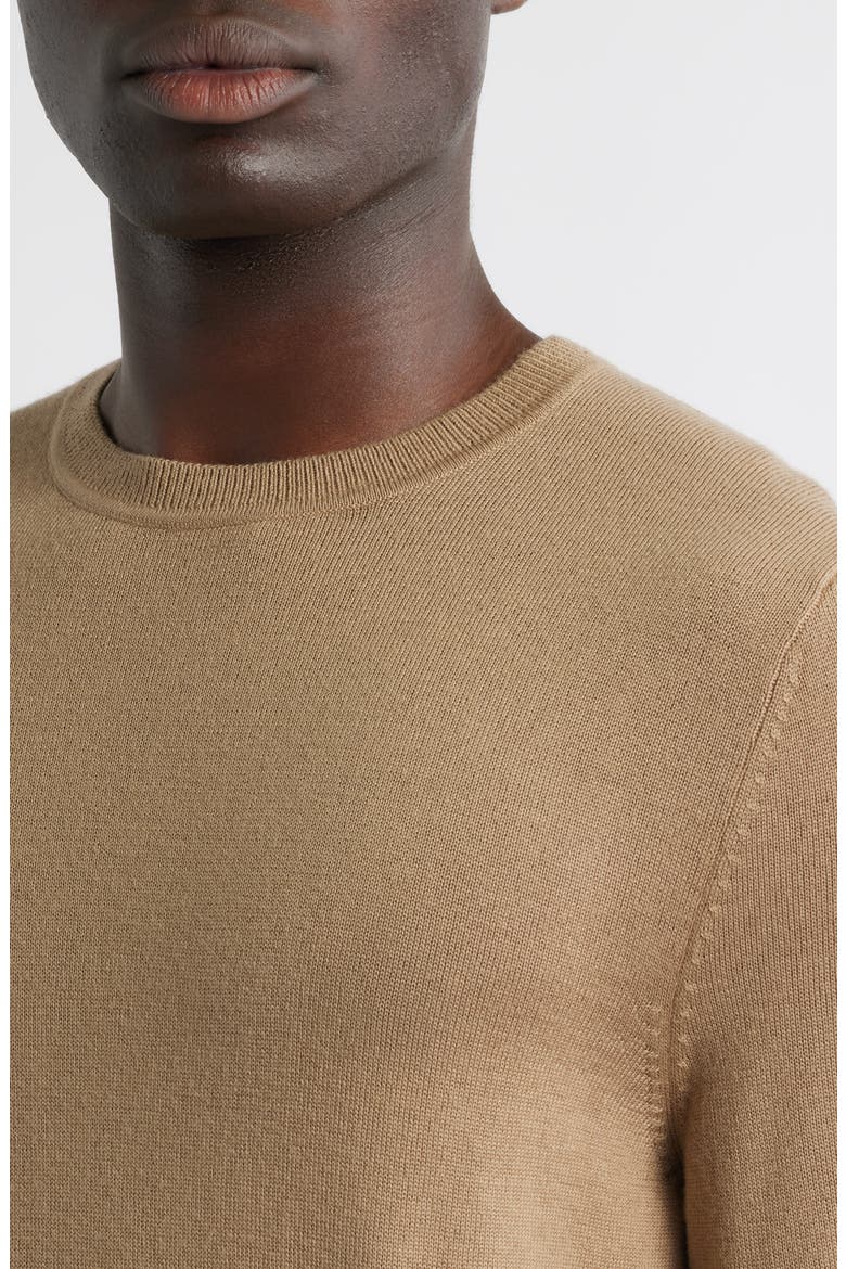 Italian Merino Wool Crewneck Sweater, Alternate, color, TAN AMPHORA
