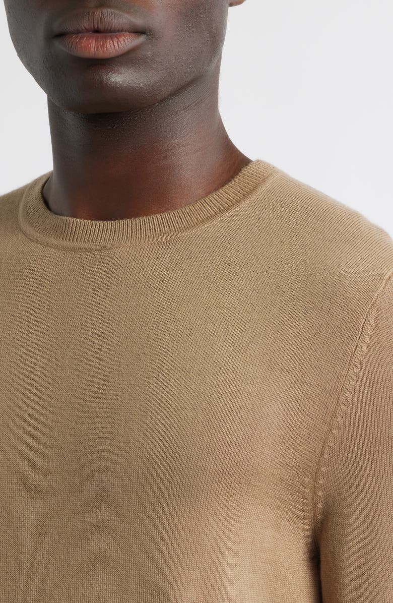 Nordstrom Italian Merino Wool Crewneck Sweater, Alternate, color, Tan Amphora