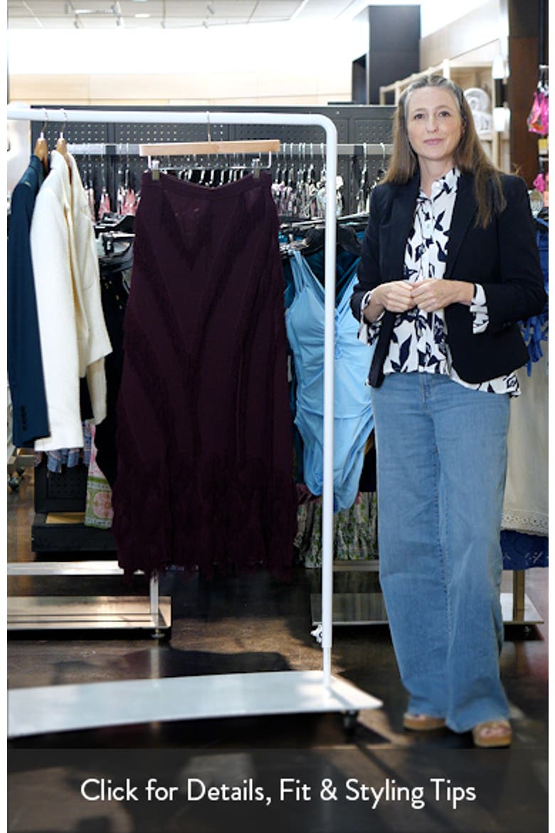 Astri Fringe Detail Knit Maxi Skirt video