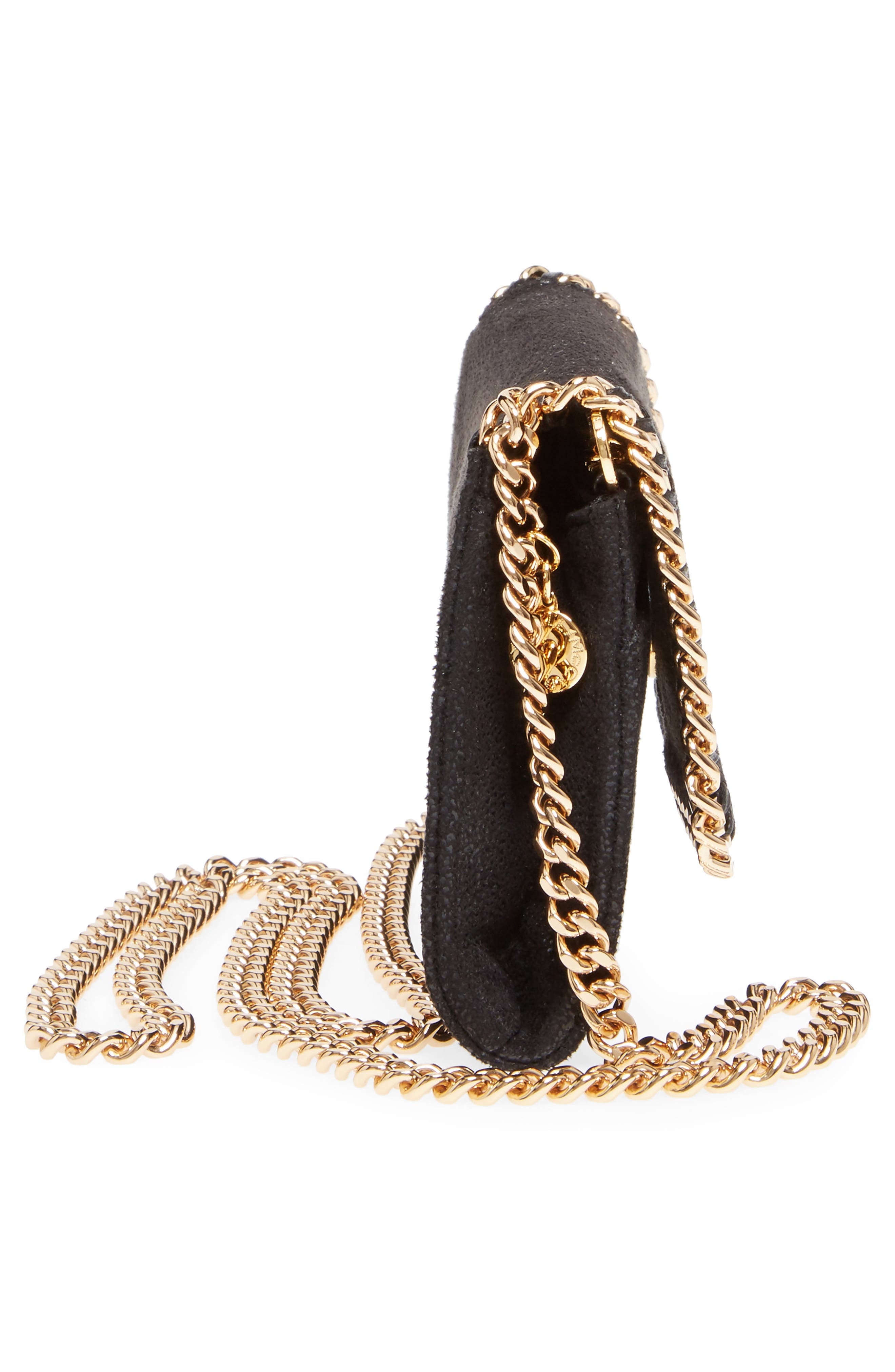 Stella McCartney Shaggy Deer Faux Leather Crossbody Bag, Alternate, color, 