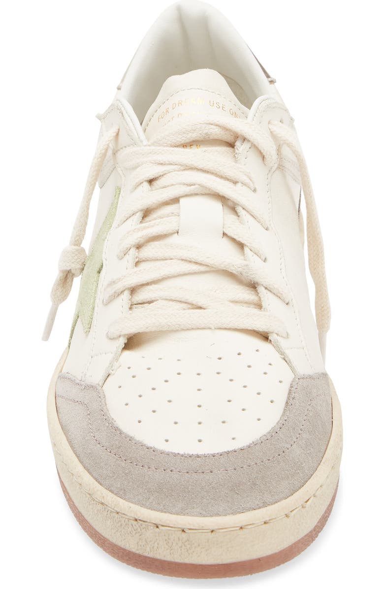 Golden Goose Ball Star Sneaker, Alternate, color, White/ Ice/ Green/ Platinum