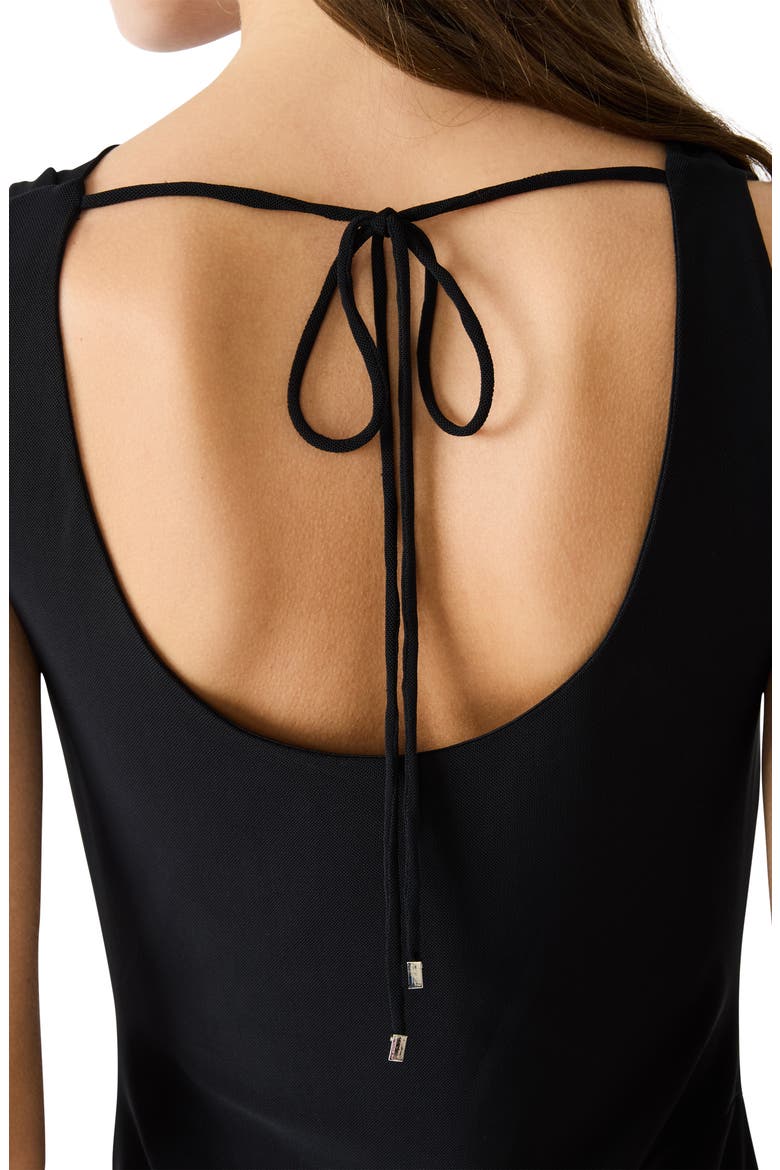 Wallis Sleeveless Ruffle Hem Mini Dress, Alternate, color, BLACK