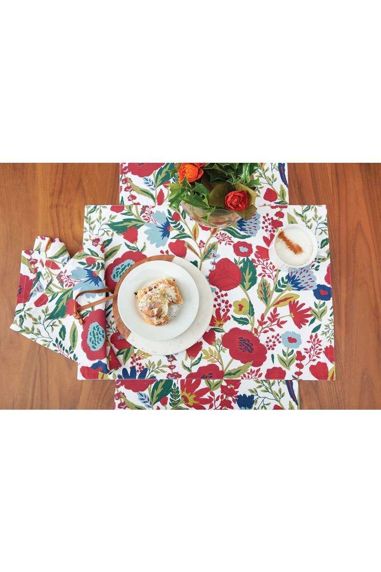 Bella Winter Placemats Set of 4, 13" x 19", Alternate, color, Red