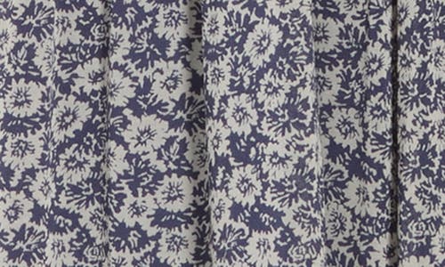 Shop Melrose And Market Tiered Midi Dress In Blue- Ivory Sketch Blossom