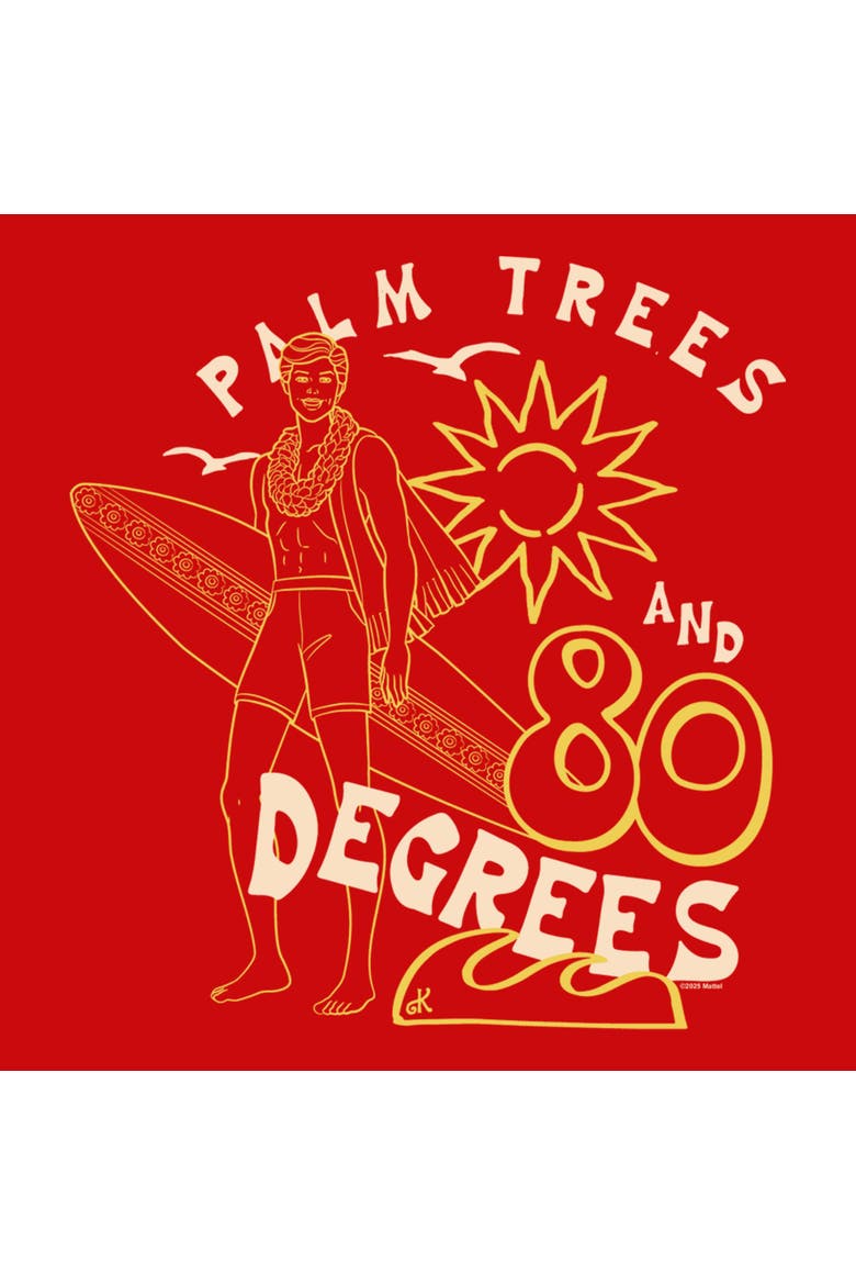Boys' Ken Surf and Palm Trees T-Shirt, Alternate, color, Red