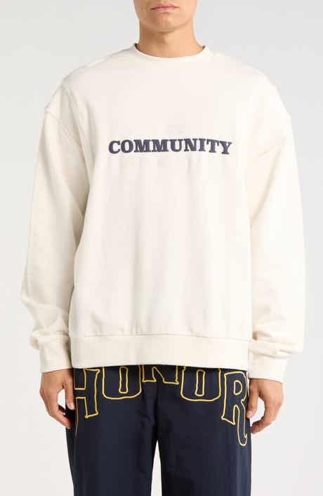 HONOR THE GIFT Track Crew Cotton Graphic Sweatshirt