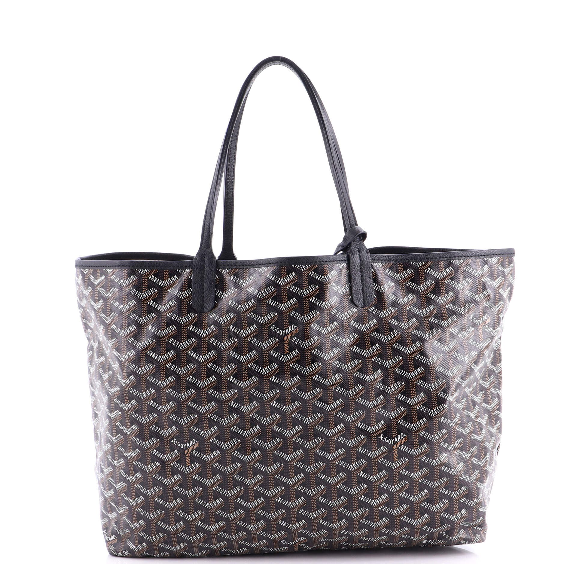 Pre-Owned Goyard Saint Louis Tote Coated Canvas PM, Main, color, Black